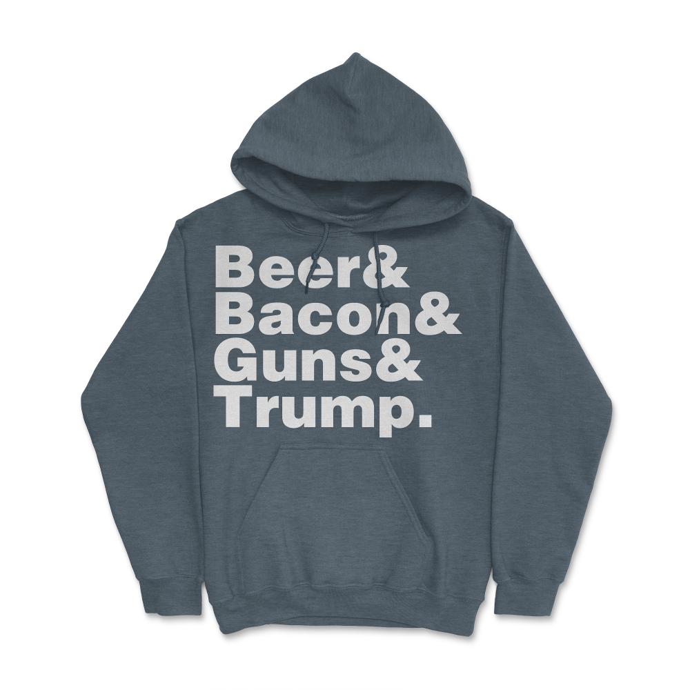 Beer Bacon Guns And Trump - Hoodie - Dark Grey Heather