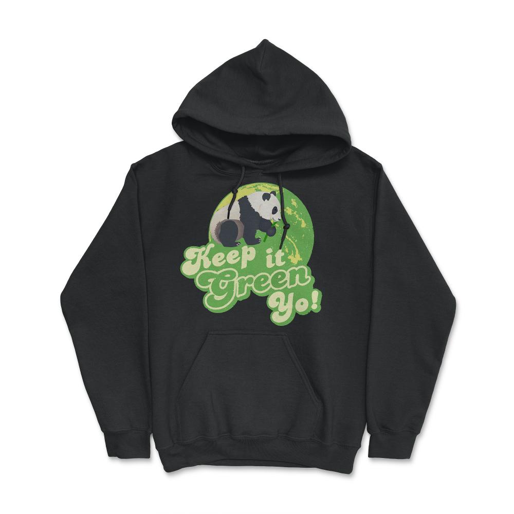 Keep It Green Panda Yo - Hoodie - Black
