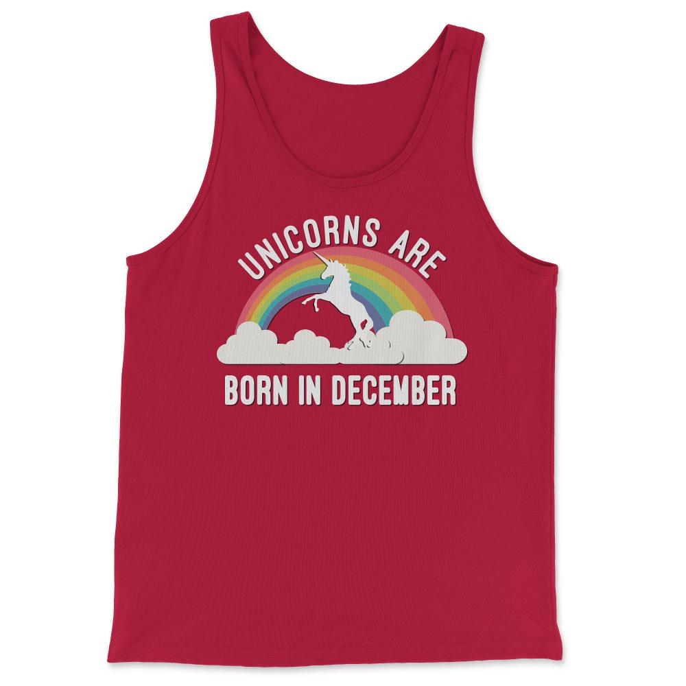 Unicorns Are Born In December - Tank Top - Red