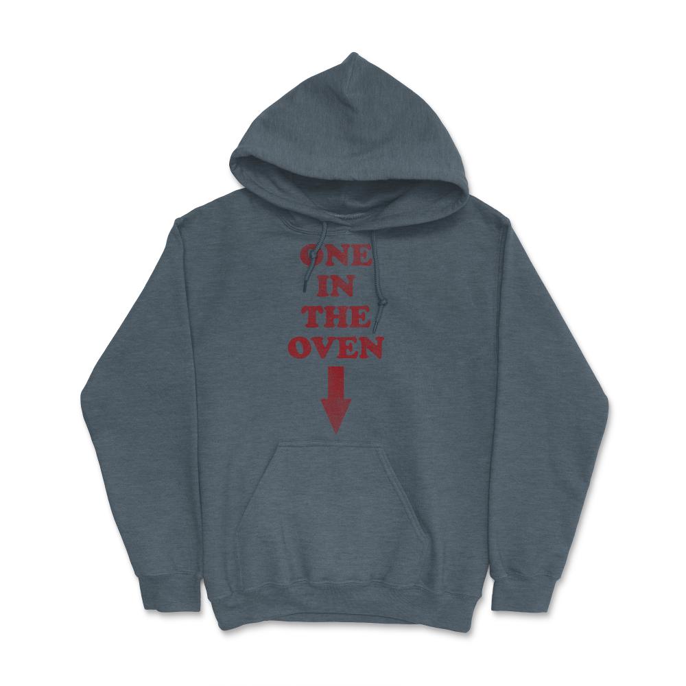 One In The Oven Expecting Pregnant - Hoodie - Dark Grey Heather