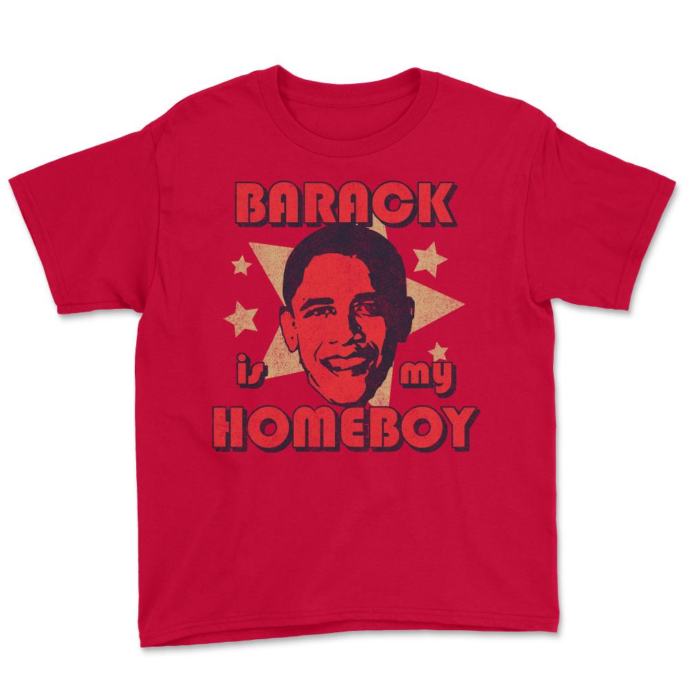 Barack Is My Homeboy Retro - Youth Tee - Red