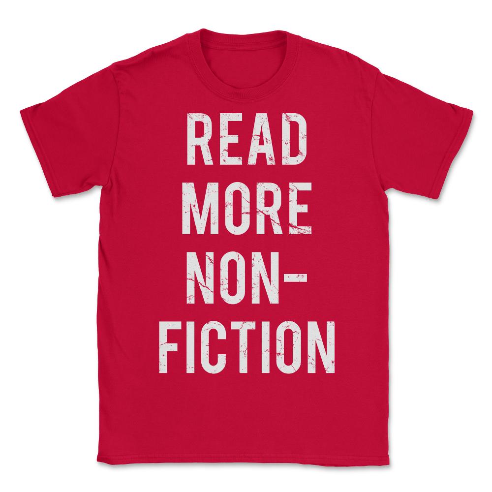 Retro Read More Non-Fiction Books - Unisex T-Shirt - Red