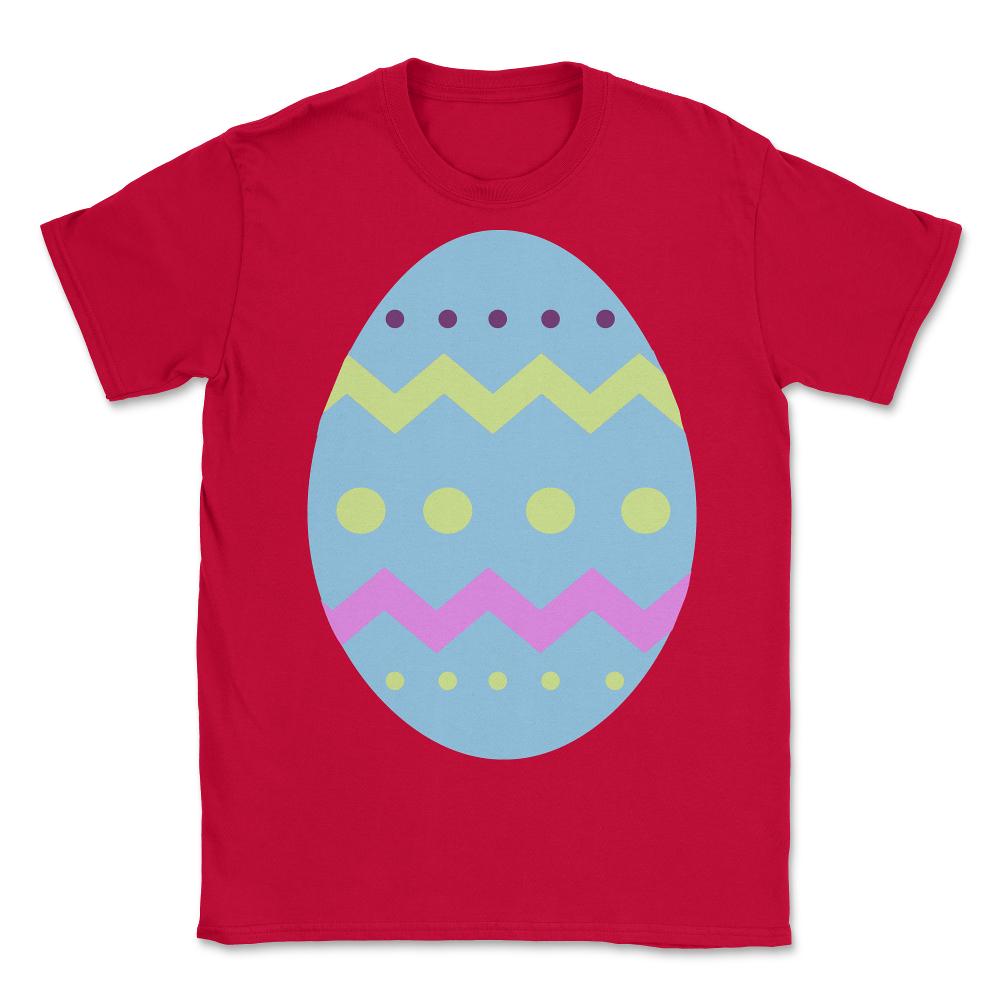 Blue Easter Egg - Unisex T-Shirt - Red