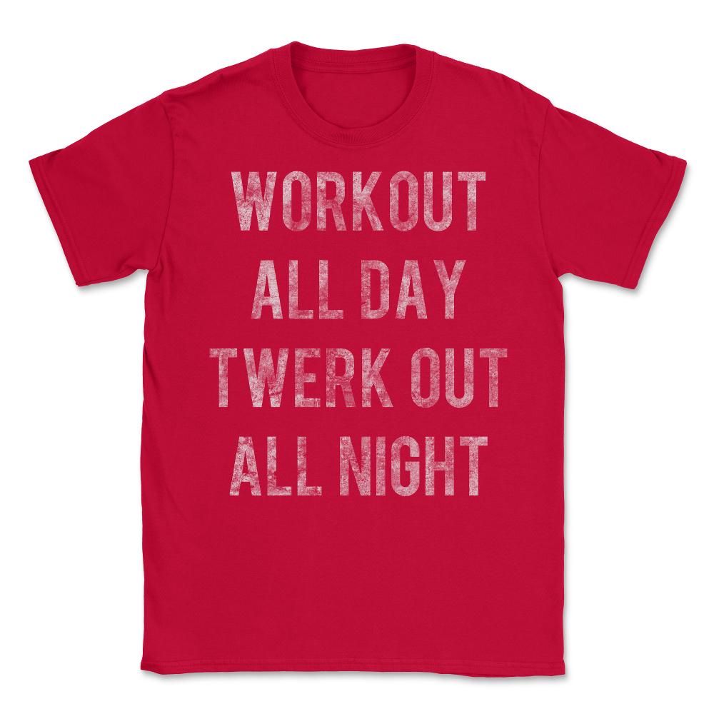 Workout All Day Retro - Unisex T-Shirt - Red