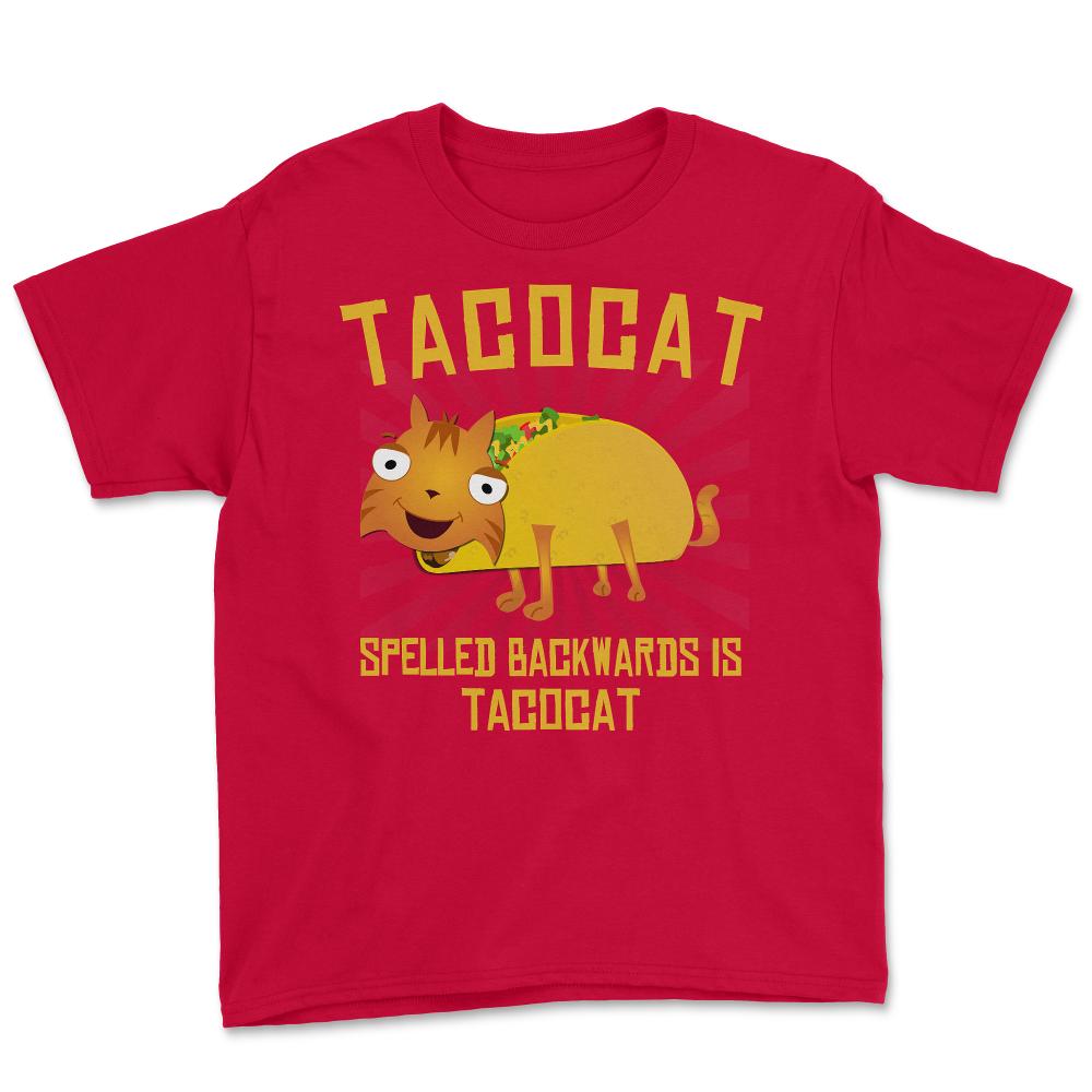 Tacocat Spelled Backwards is Tacocat - Youth Tee - Red