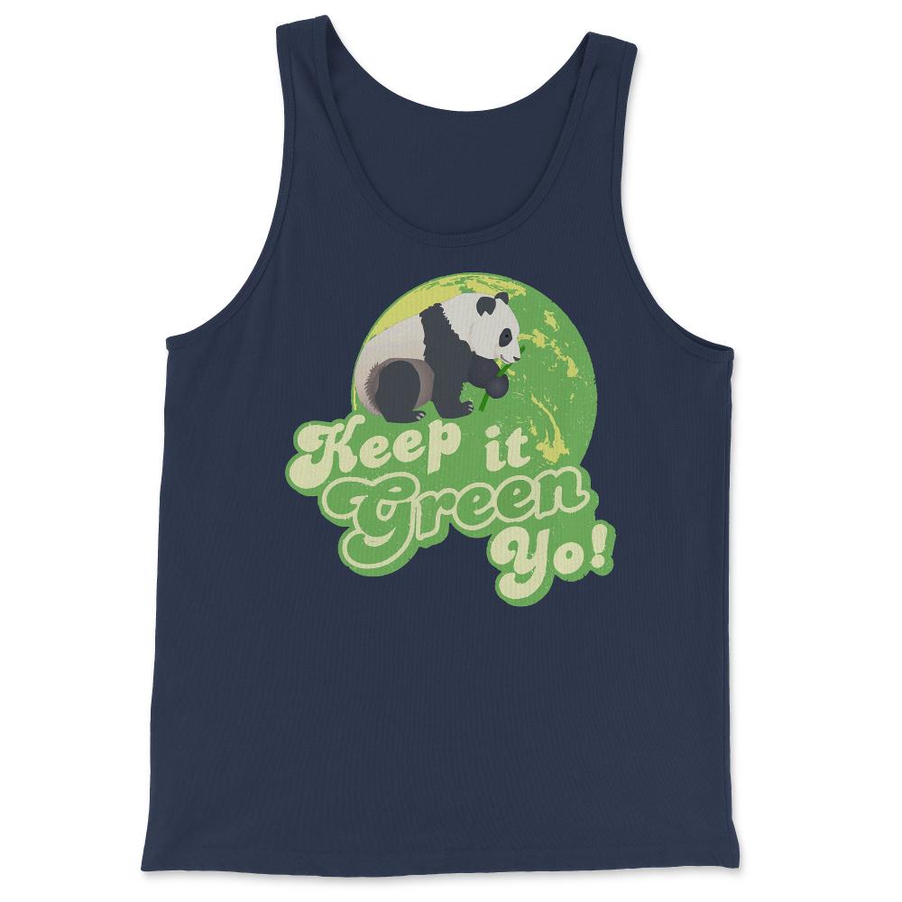 Keep It Green Panda Yo - Tank Top - Navy