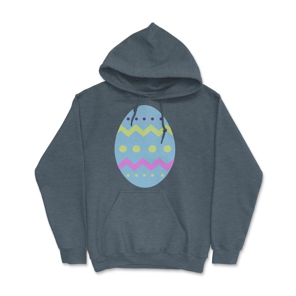 Blue Easter Egg - Hoodie - Dark Grey Heather