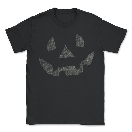 Retro Pumpkin Face - Unisex T-Shirt - Black