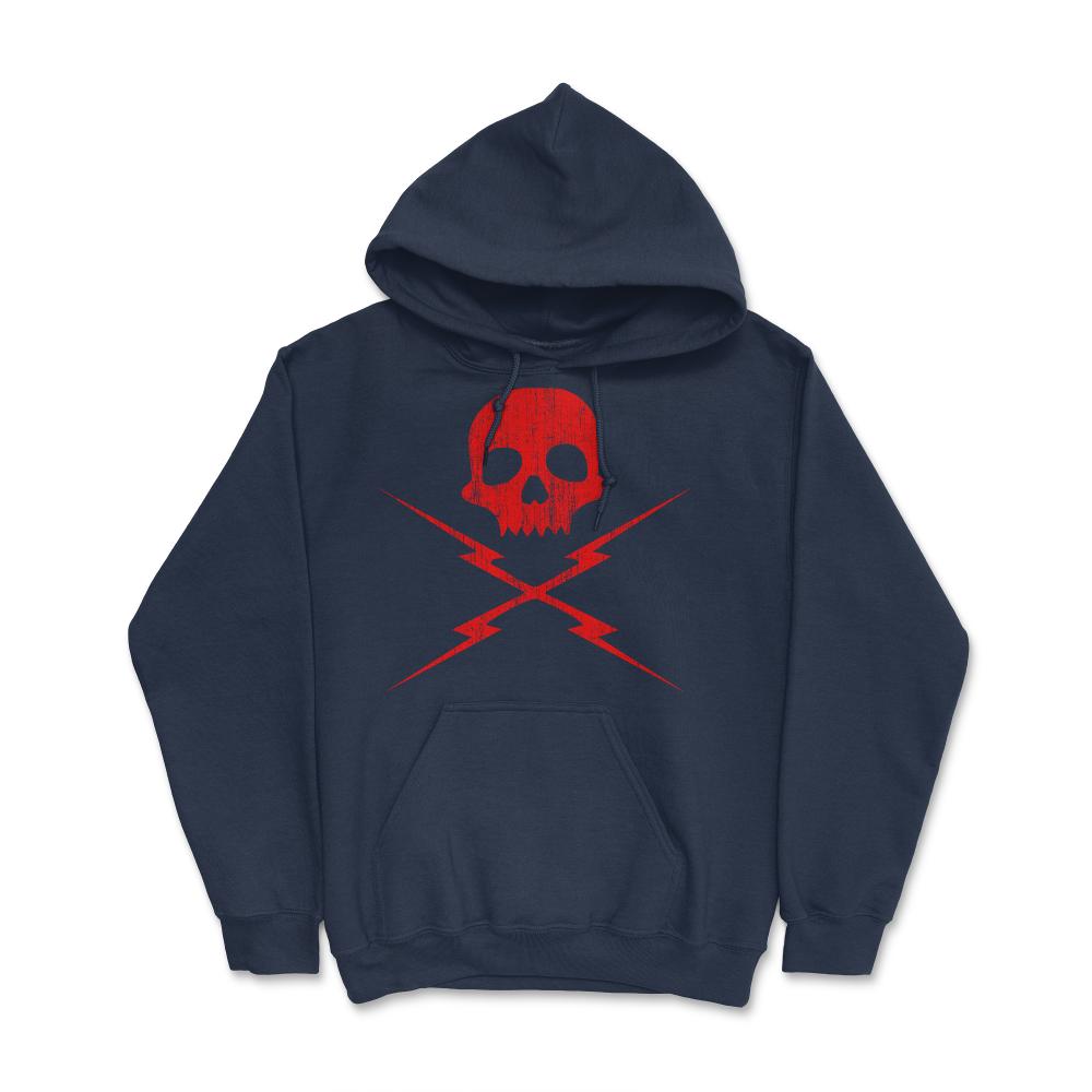 Skull And Bolts Retro - Hoodie - Navy