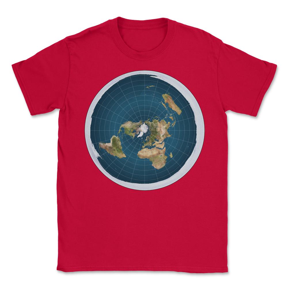 Flat Earth - Unisex T-Shirt - Red
