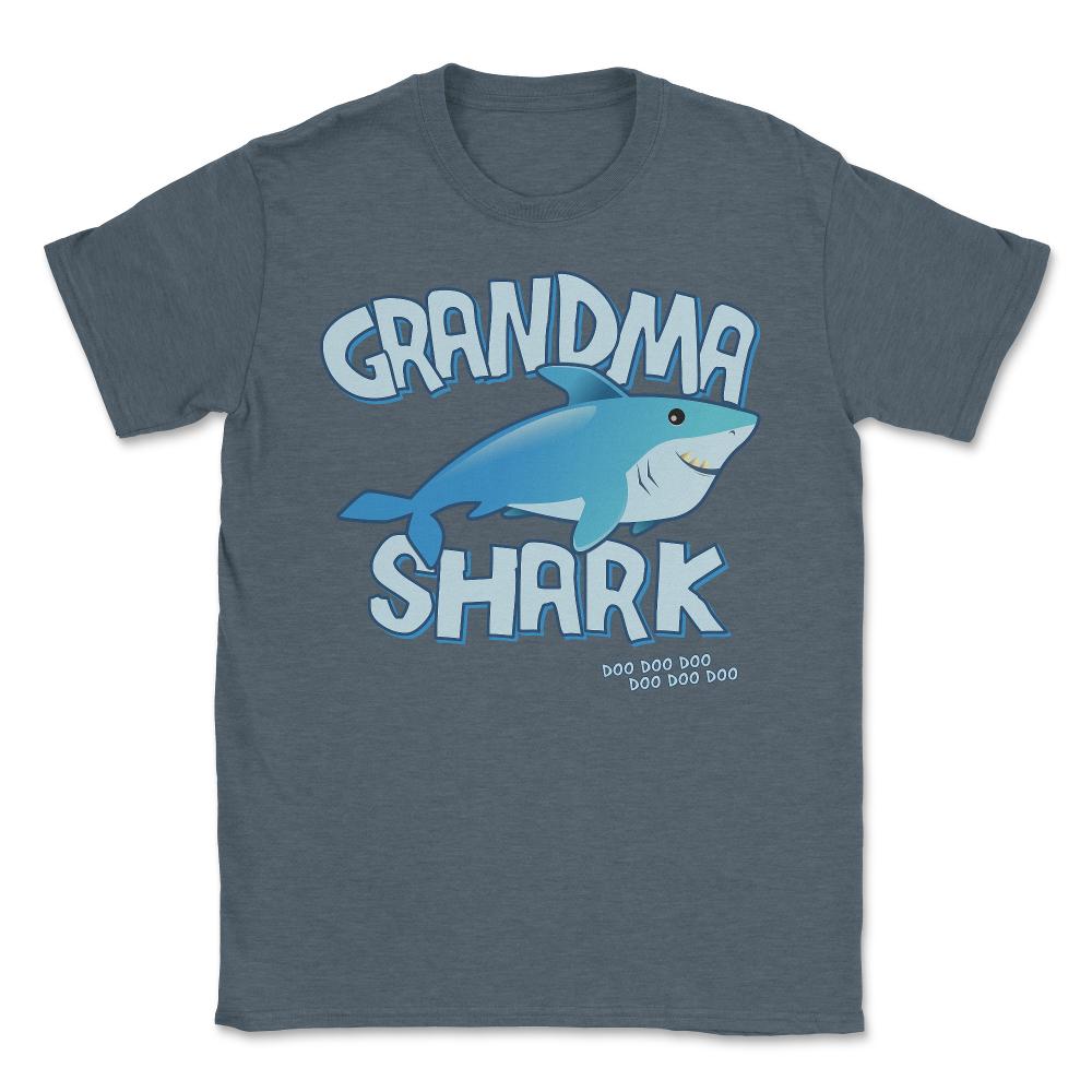 Grandma Shark Doo Doo Doo - Unisex T-Shirt - Dark Grey Heather