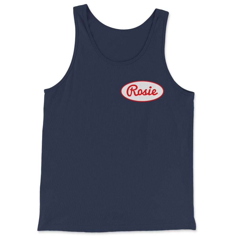 Rosie The Riveter Costume Front - Tank Top - Navy