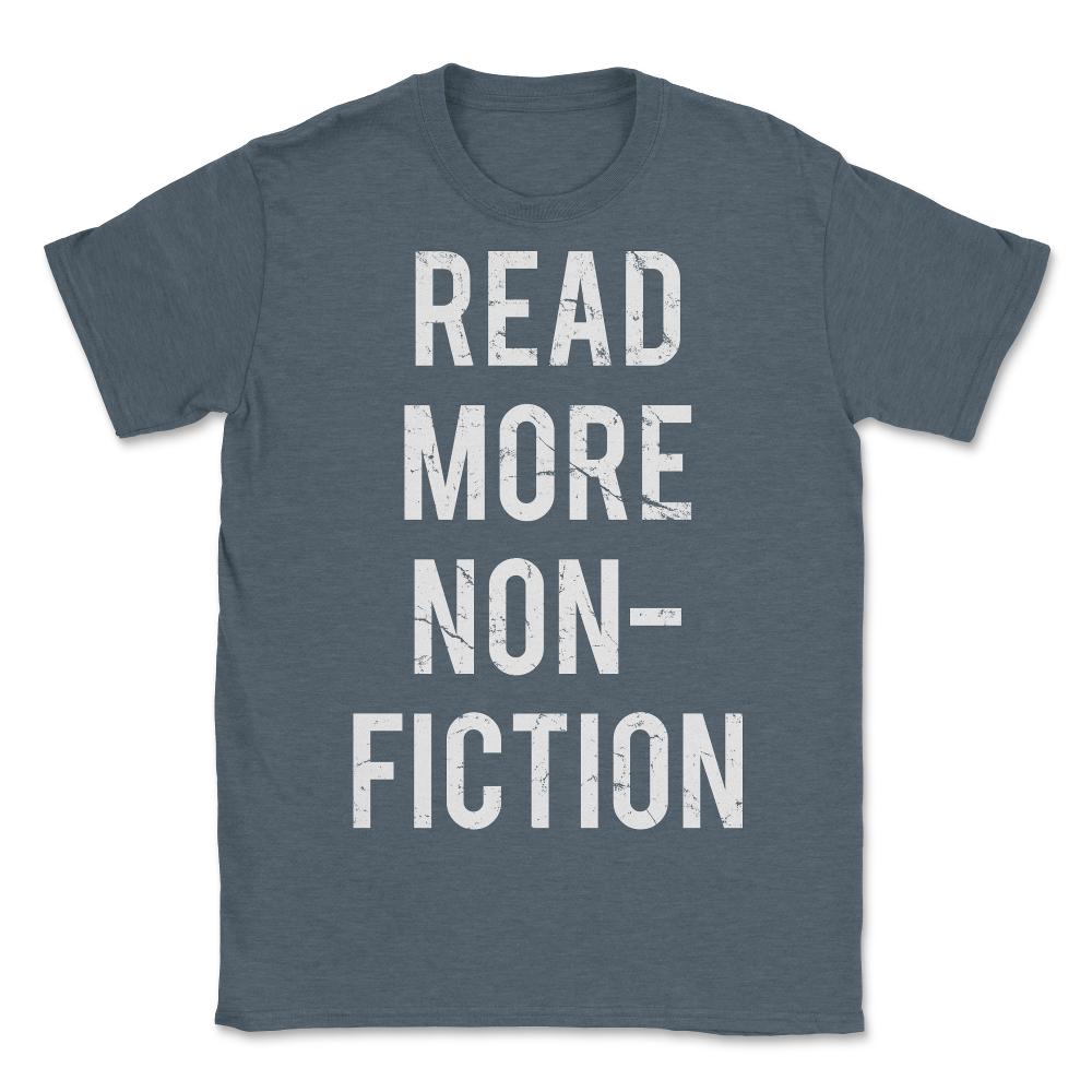 Retro Read More Non-Fiction Books - Unisex T-Shirt - Dark Grey Heather