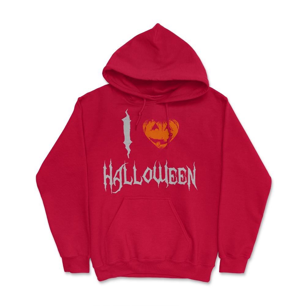 I Love Halloween - Hoodie - Red