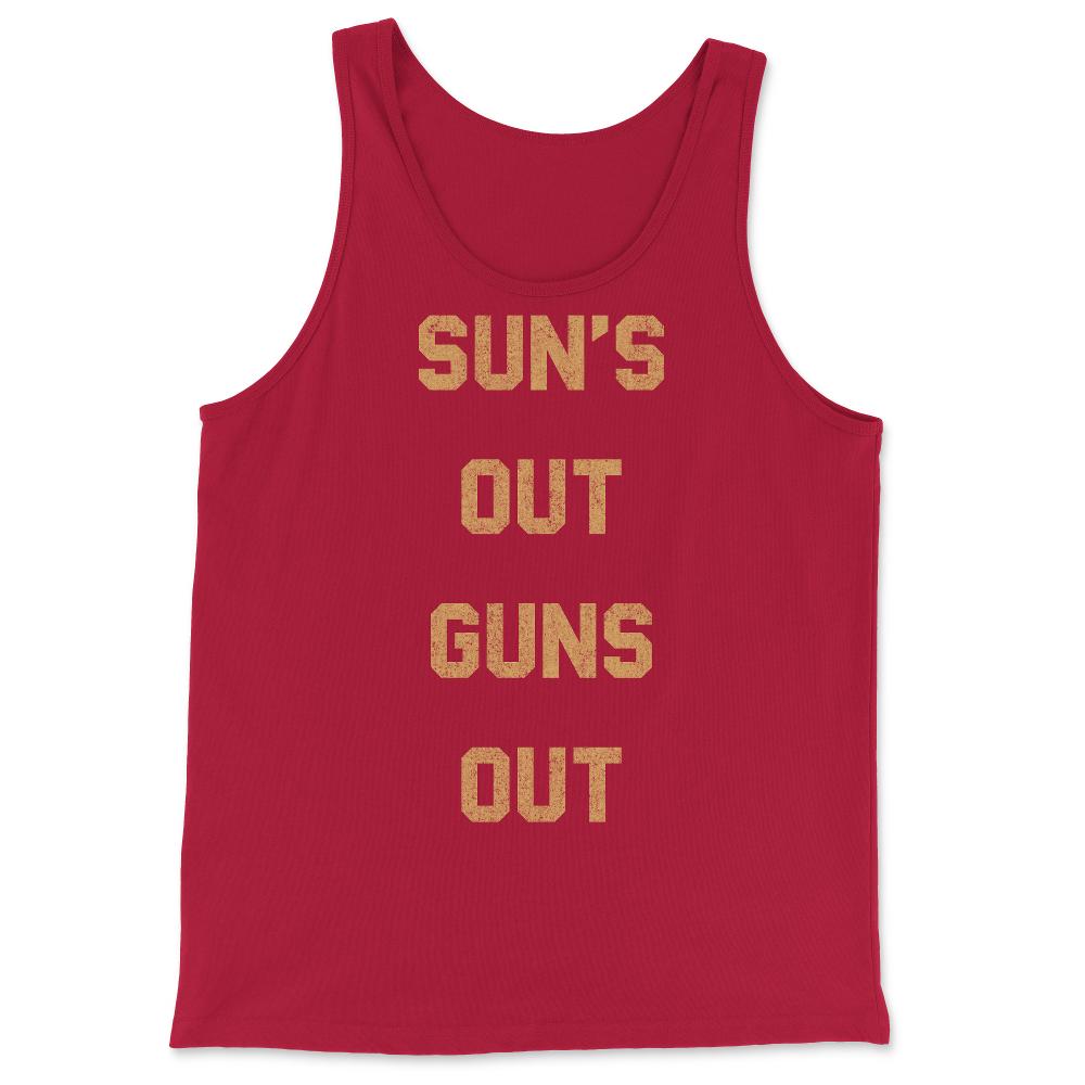 Suns Out Guns Out Retro - Tank Top - Red