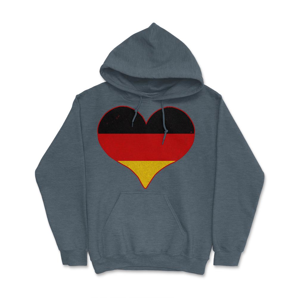 I Love Germany Flag - Hoodie - Dark Grey Heather