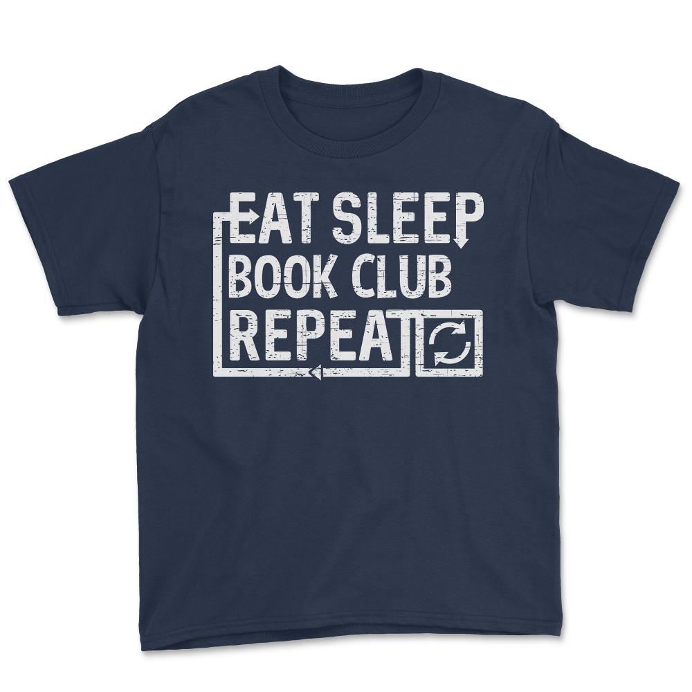 Eat Sleep Book Club - Youth Tee - Navy