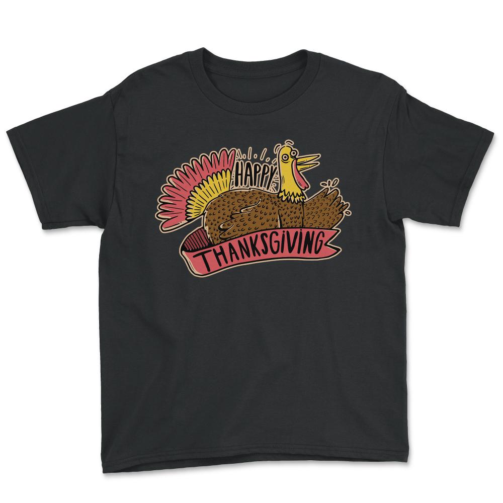 Happy Thanksgiving - Youth Tee - Black