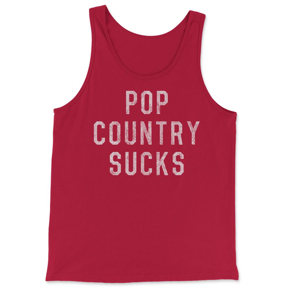 Pop Country Sucks - Tank Top - Red