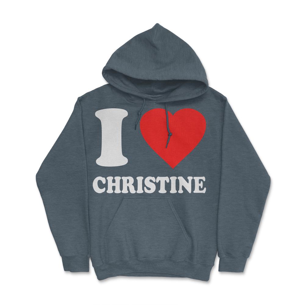 I Love Christine - Hoodie - Dark Grey Heather