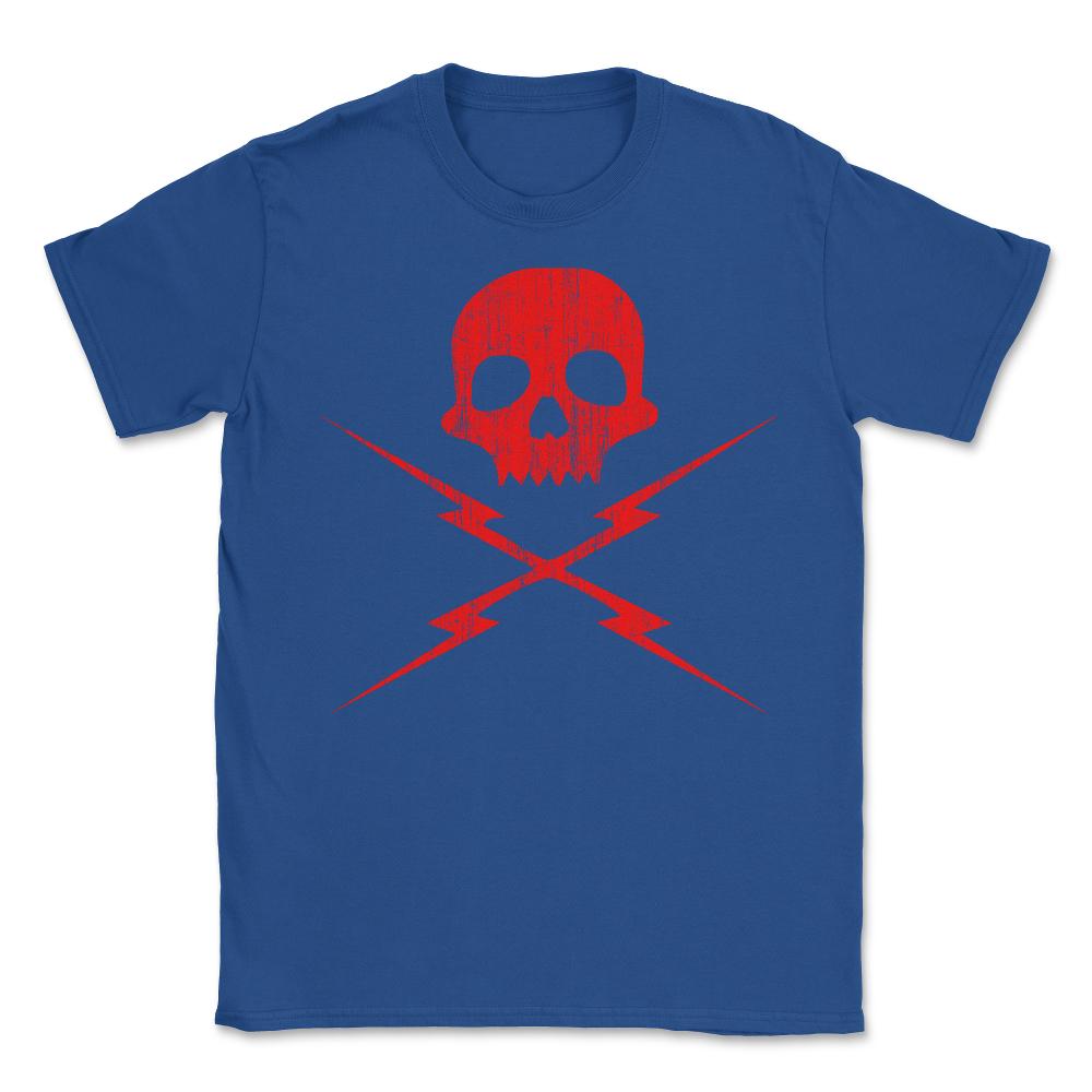 Skull And Bolts Retro - Unisex T-Shirt - Royal Blue
