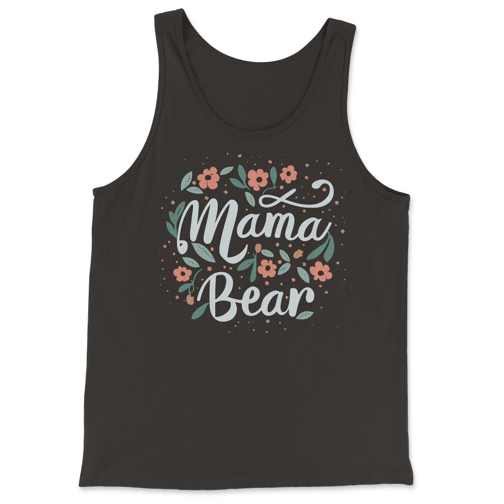 Mama Bear Floral - Tank Top - Black