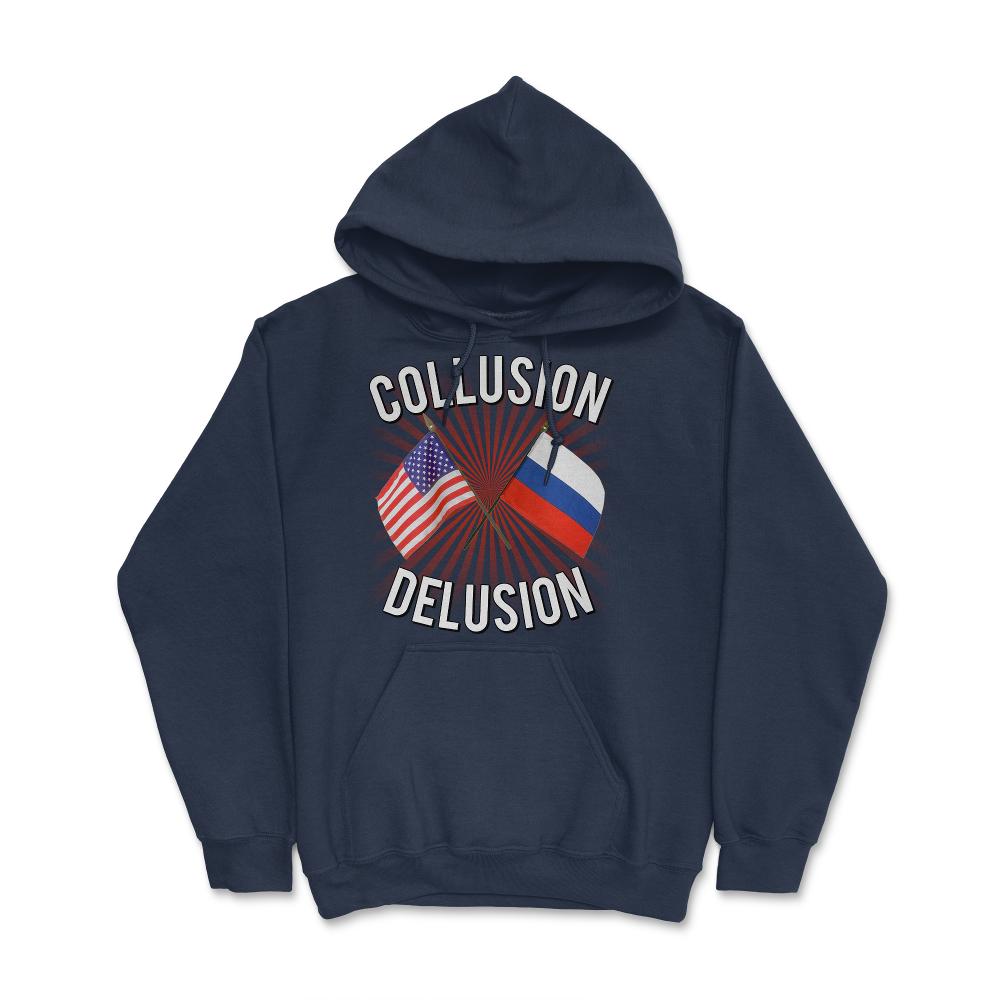 Collusion Delusion Pro-Trump - Hoodie - Navy
