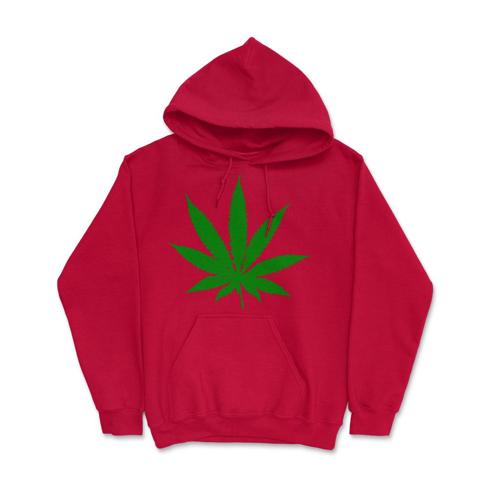 Cannabis Leaf - Hoodie - Red