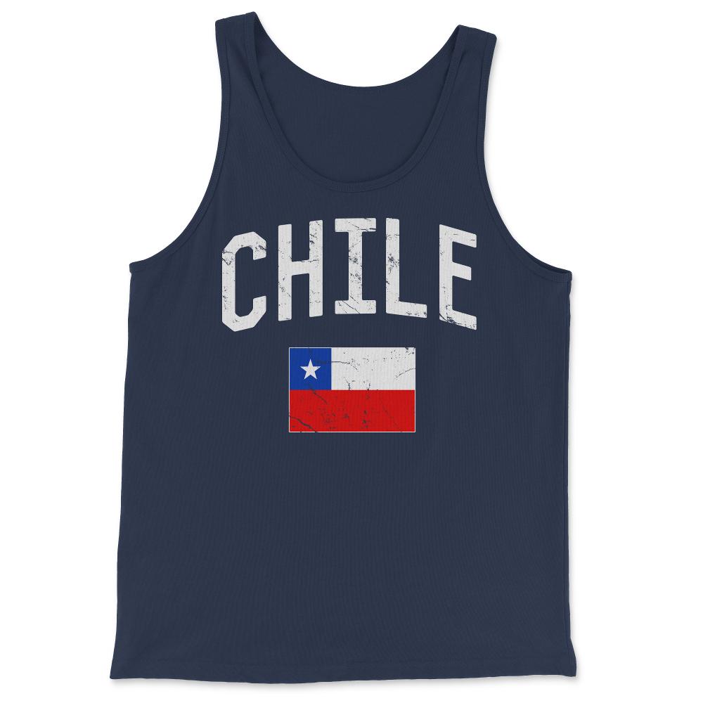 Chile Flag - Tank Top - Navy