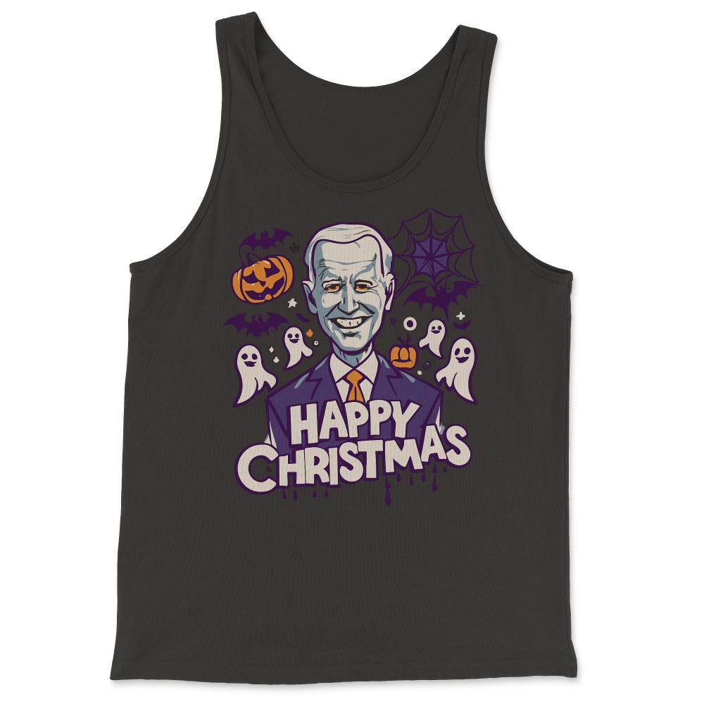 Happy Christmas Joe Biden Funny Halloween - Tank Top - Black