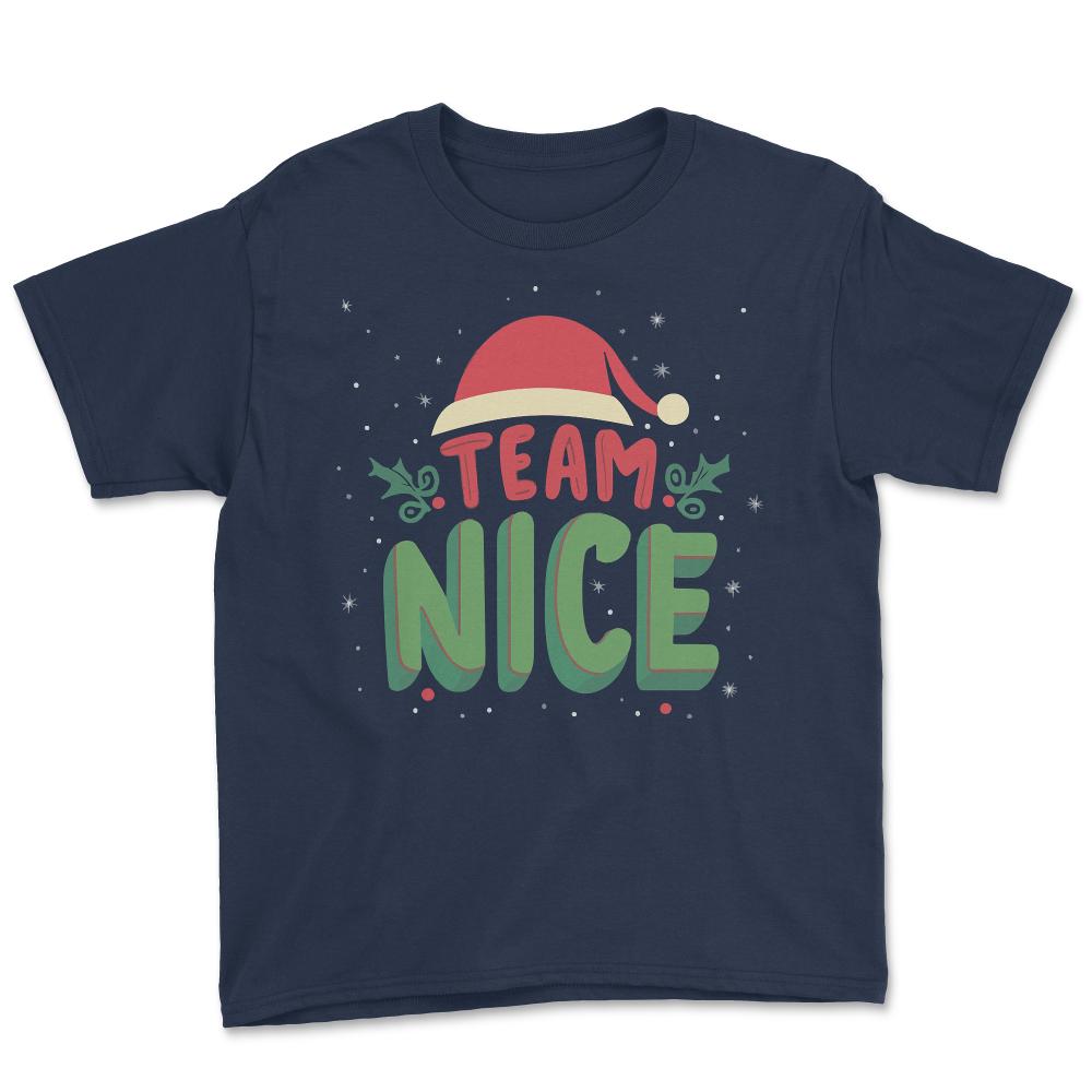 Team Nice Funny Christmas - Youth Tee - Navy