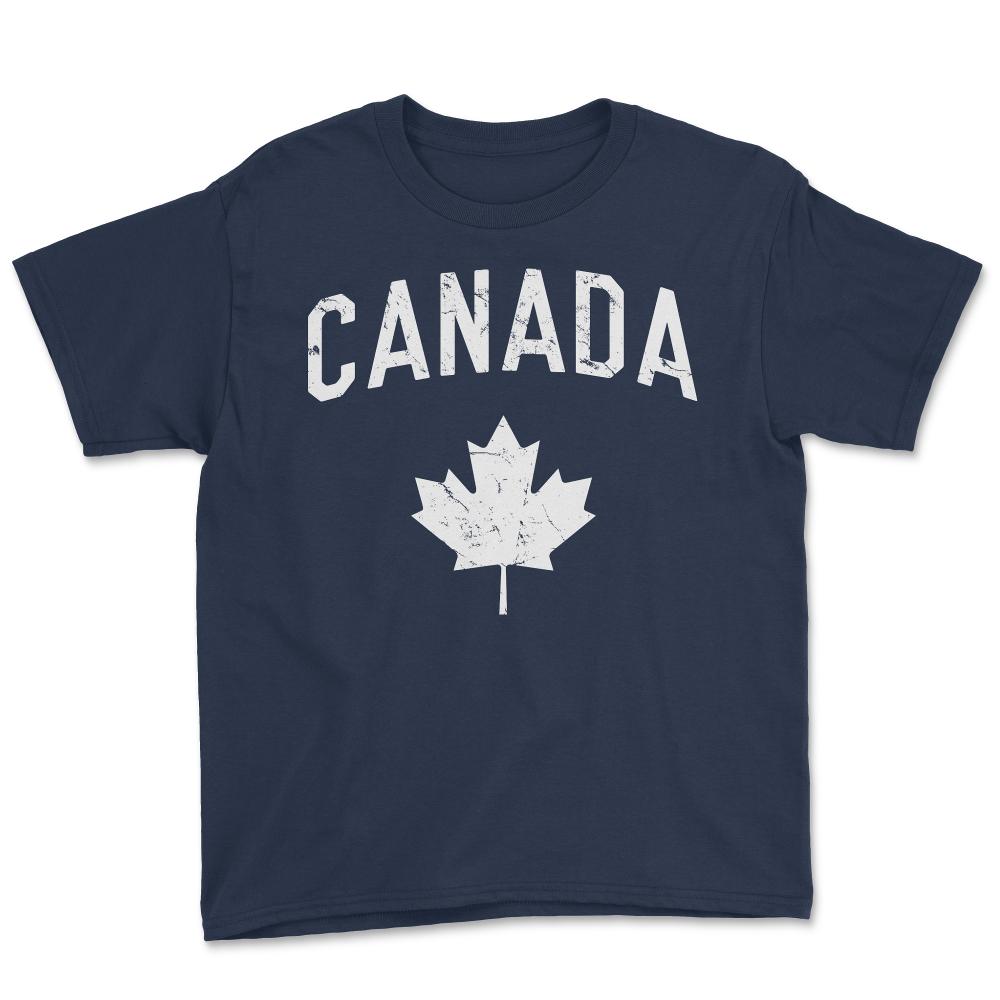 Canada Maple Leaf - Youth Tee - Navy