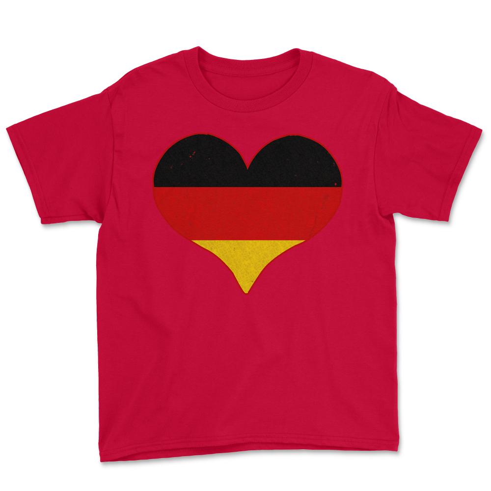 I Love Germany Flag - Youth Tee - Red