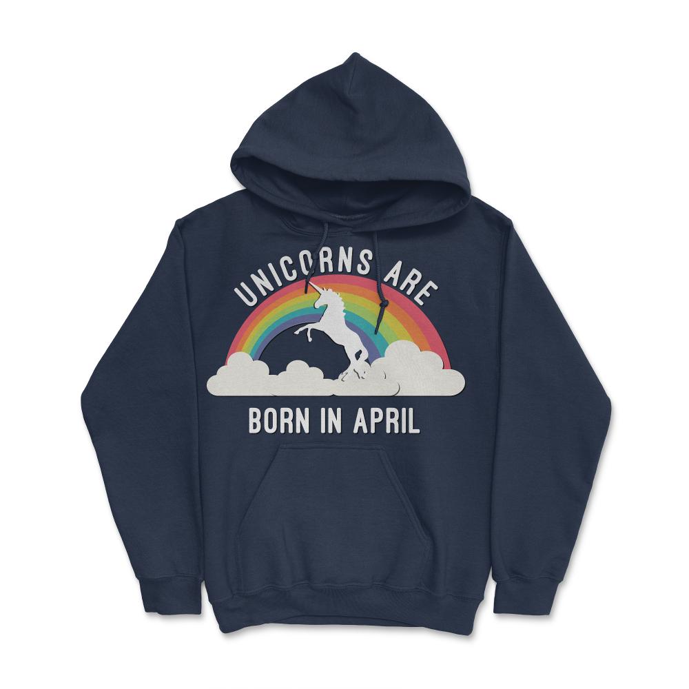 Unicorns Are Born In April - Hoodie - Navy