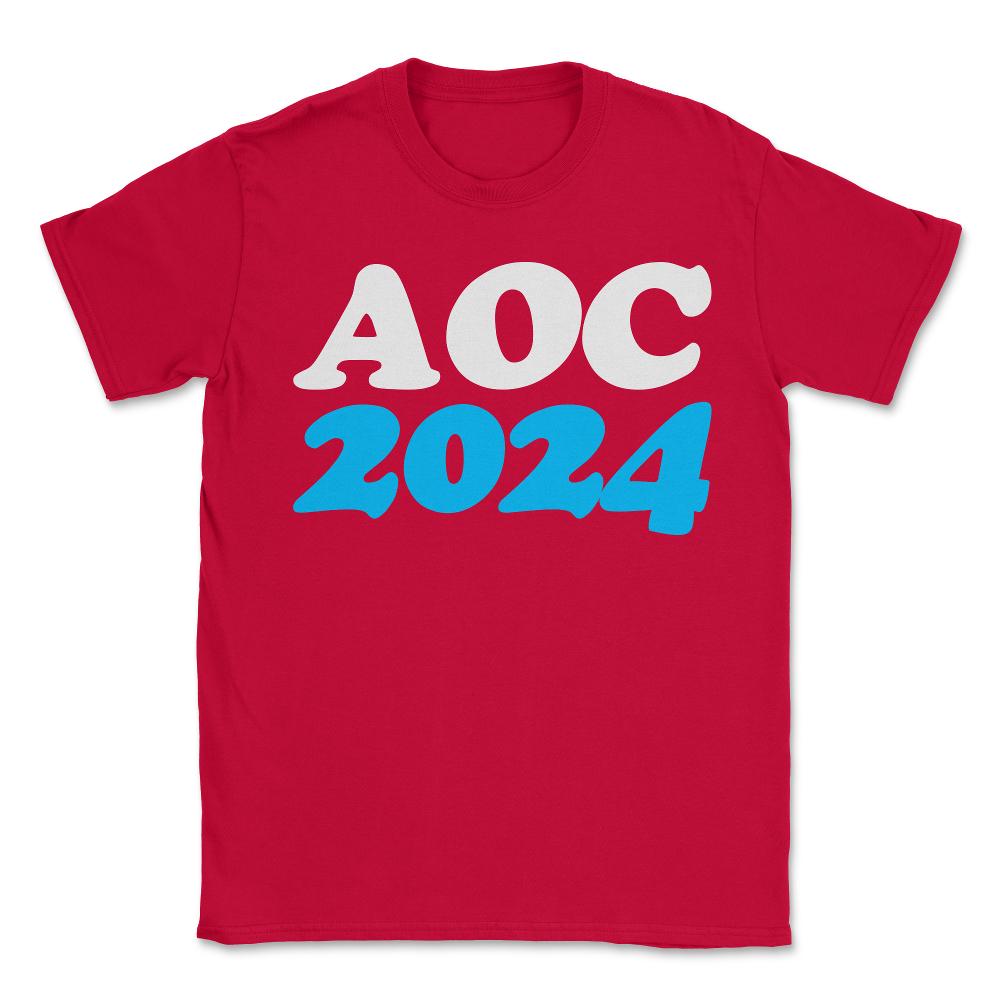 AOC Alexandria Ocasio-Cortez 2024 - Unisex T-Shirt - Red