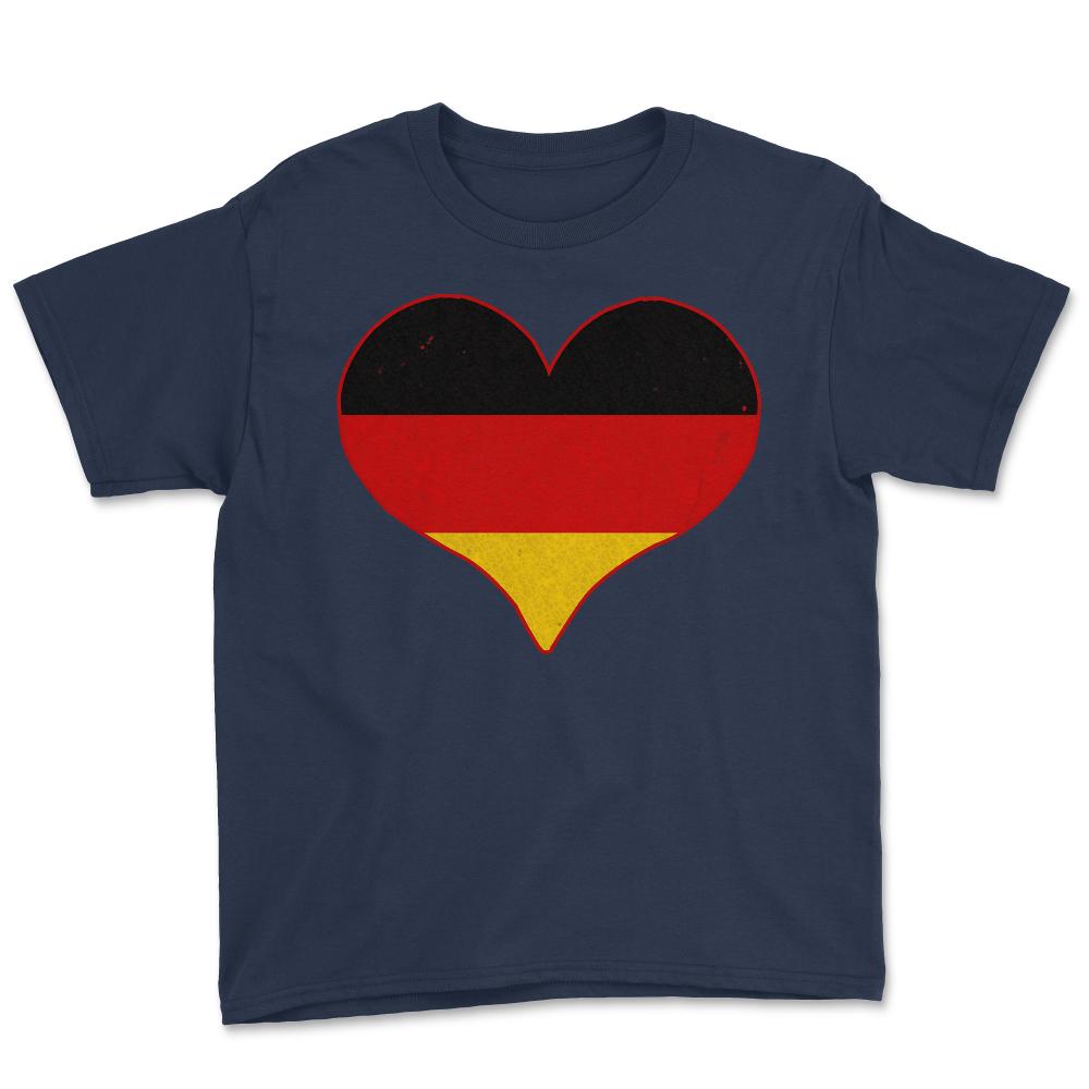I Love Germany Flag - Youth Tee - Navy