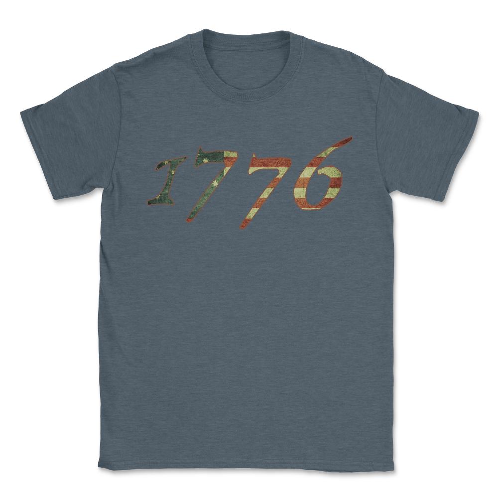1776 Declaration of Independence US Flag - Unisex T-Shirt - Dark Grey Heather