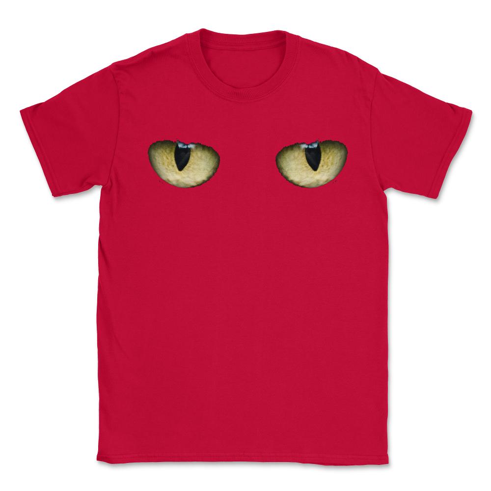 Creepy Cat Eyes - Unisex T-Shirt - Red