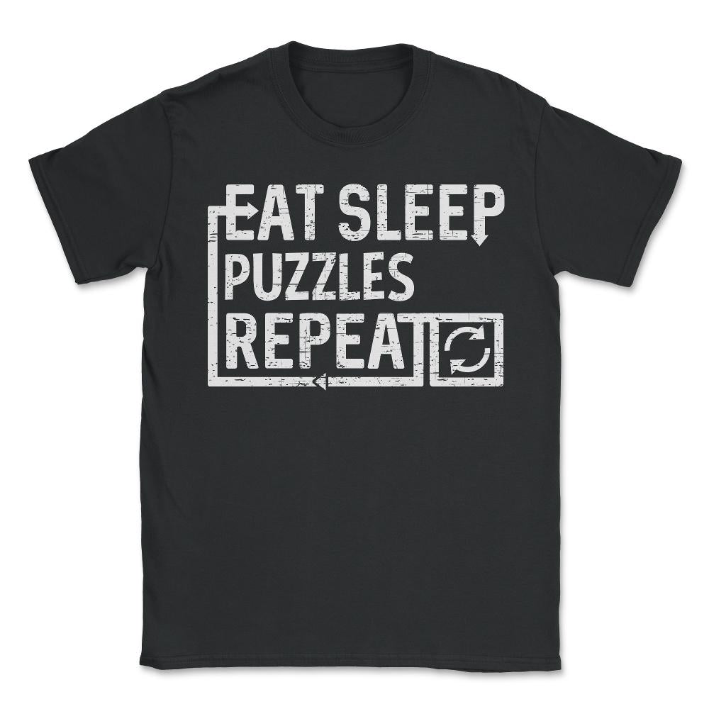 Eat Sleep Puzzle - Unisex T-Shirt - Black
