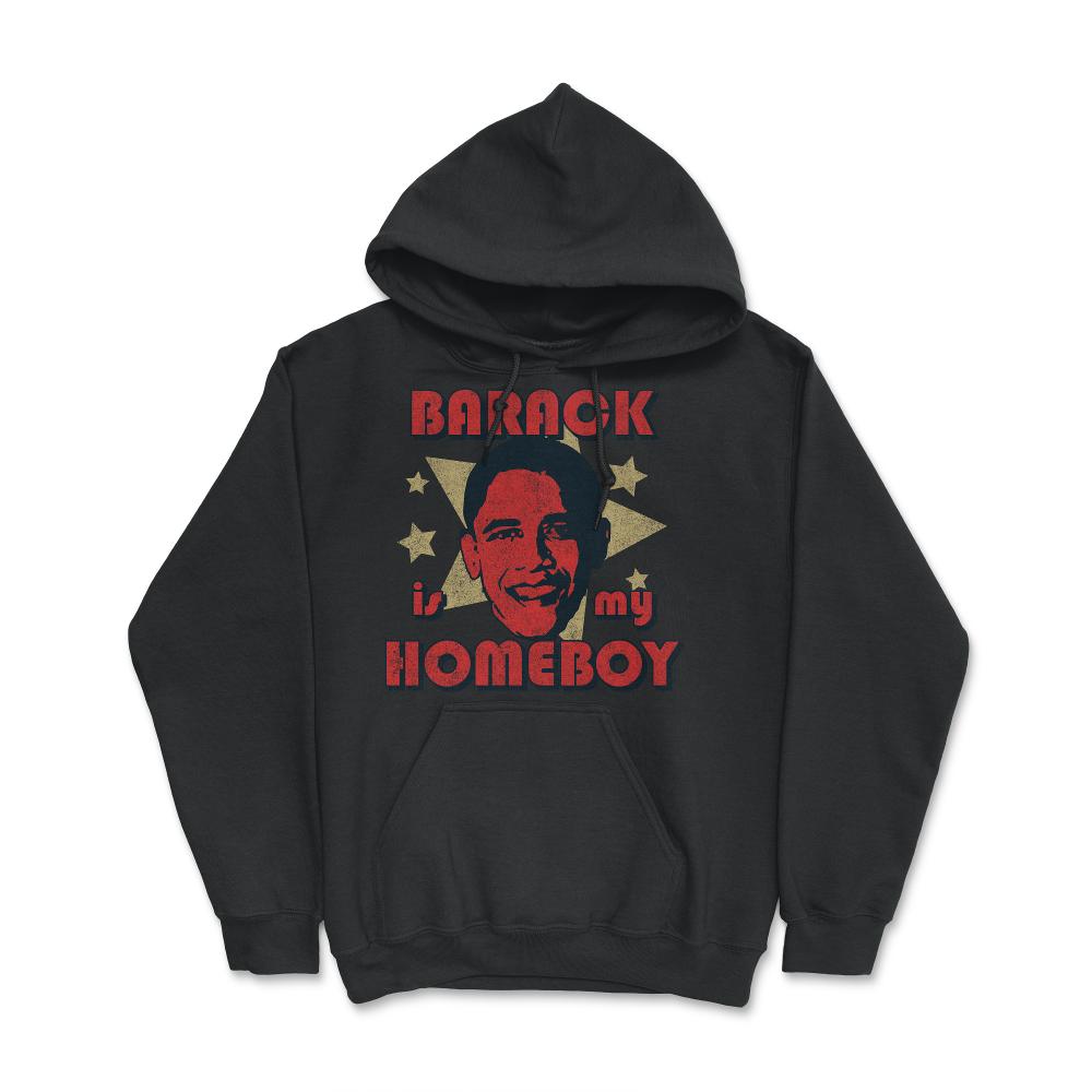 Barack Is My Homeboy Retro - Hoodie - Black