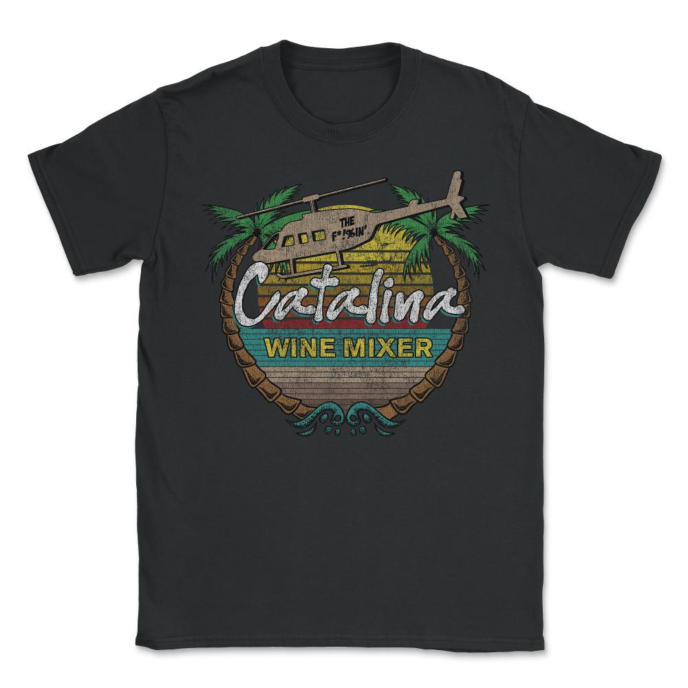 Retro Catalina Wine Mixer - Unisex T-Shirt - Black
