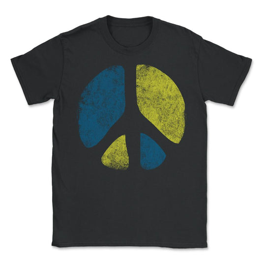 Retro Peace Sign - Unisex T-Shirt - Black