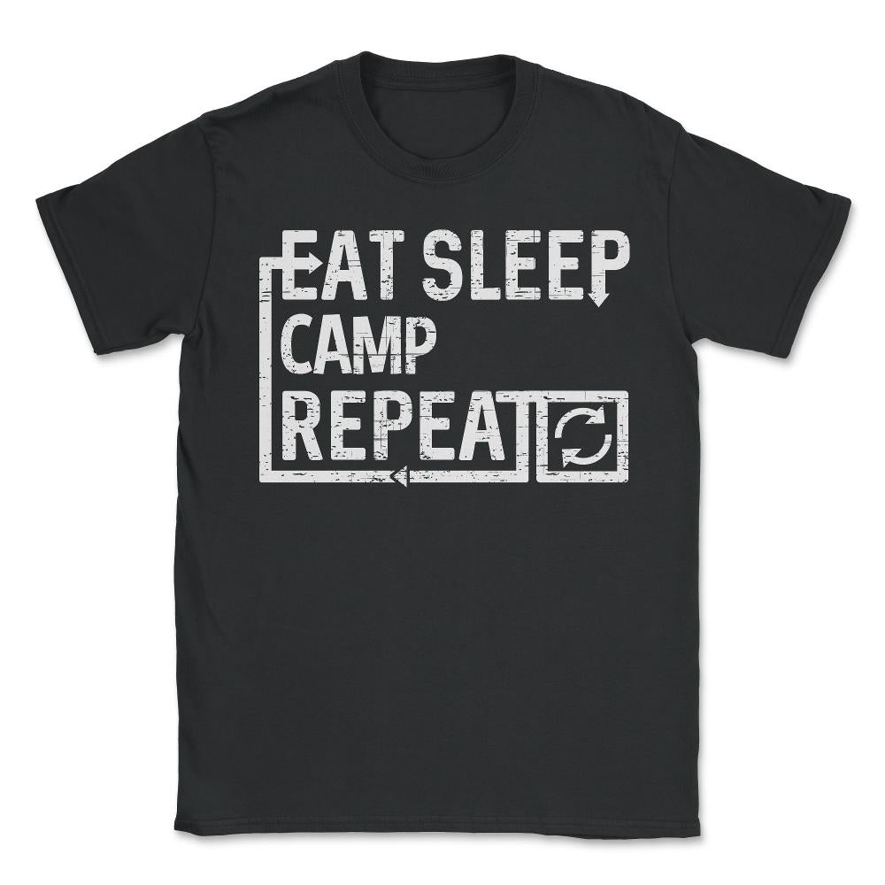 Eat Sleep Camp - Unisex T-Shirt - Black