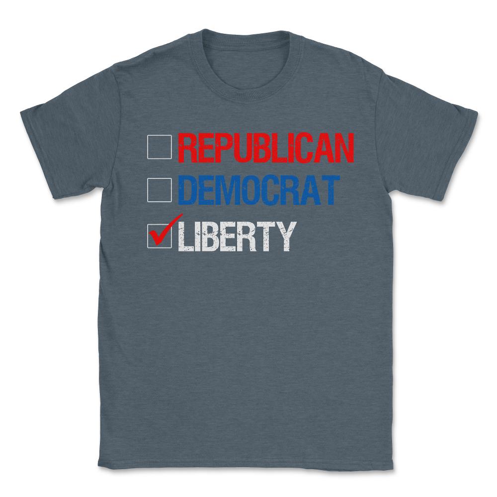 Republican Democrat Liberty Libertarian - Unisex T-Shirt - Dark Grey Heather