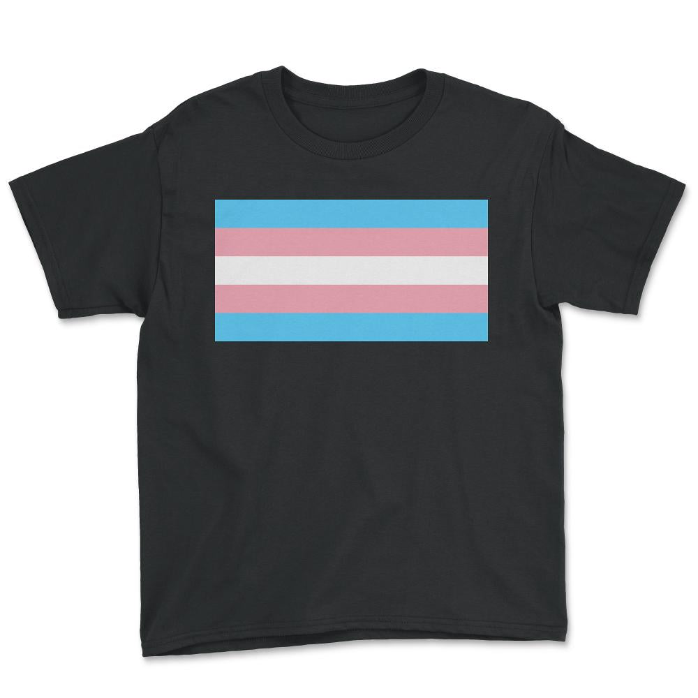 Transgender Pride Flag - Youth Tee - Black