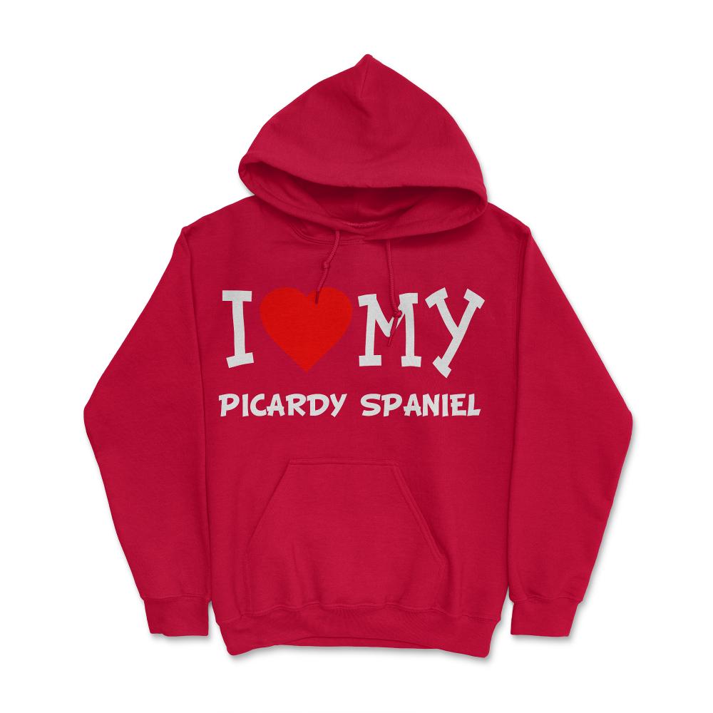 I Love My Picardy Spaniel Dog Breed - Hoodie - Red