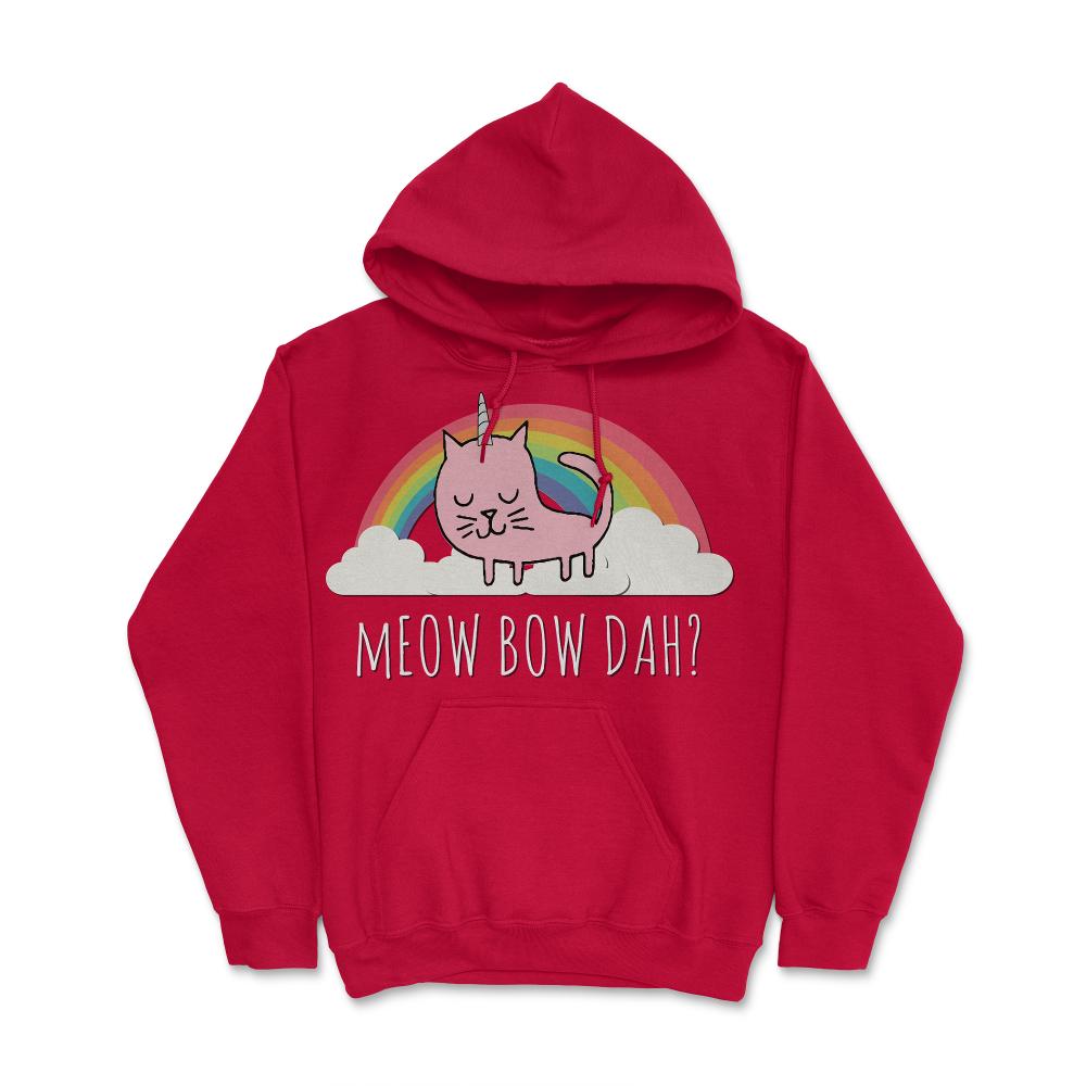 Meow Bow Dah - Hoodie - Red