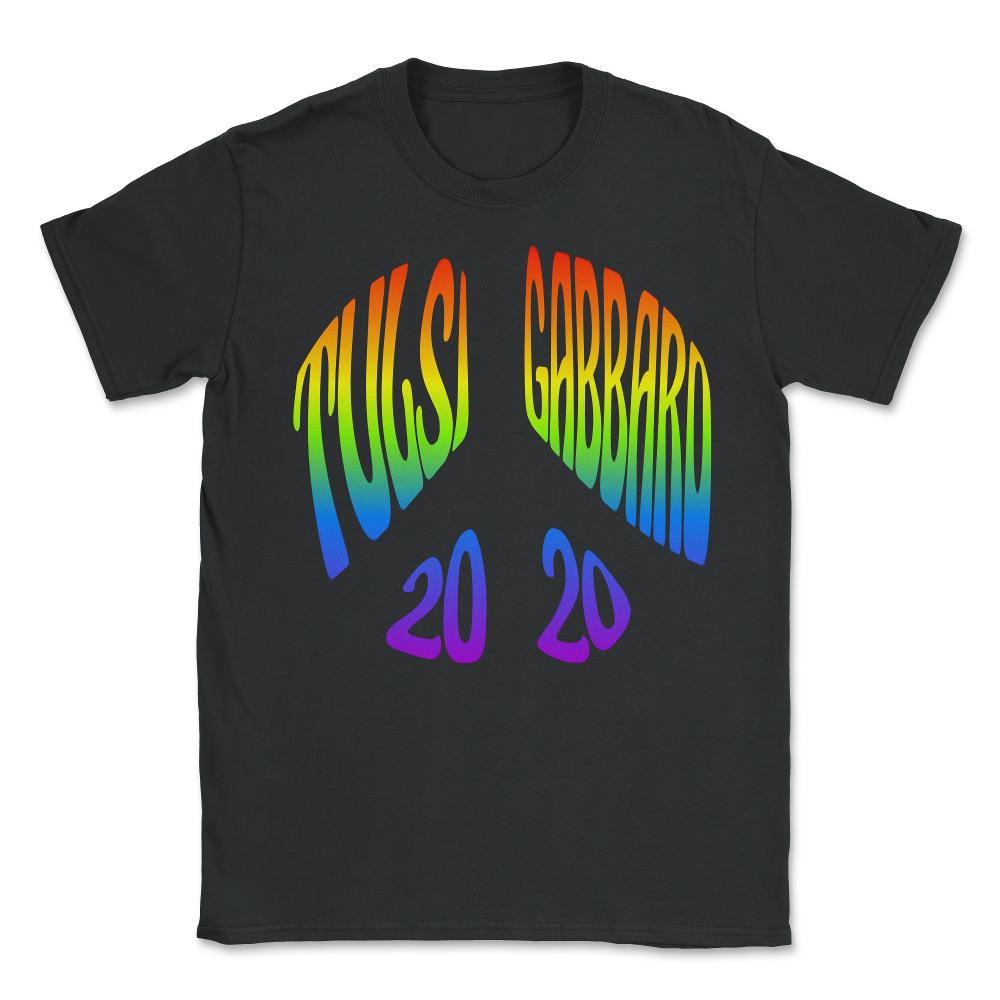 Tulsi Gabbard Peace in 2020 Rainbow - Unisex T-Shirt - Black
