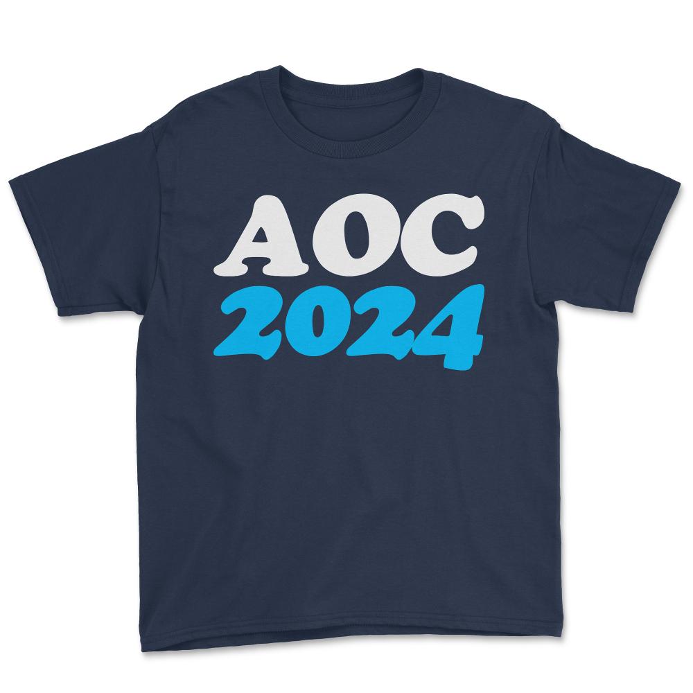 AOC Alexandria Ocasio-Cortez 2024 - Youth Tee - Navy