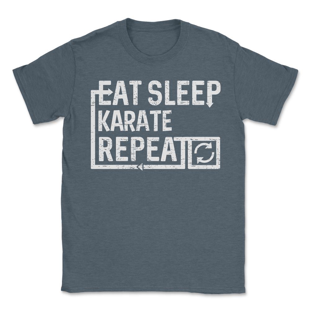 Eat Sleep Karate - Unisex T-Shirt - Dark Grey Heather